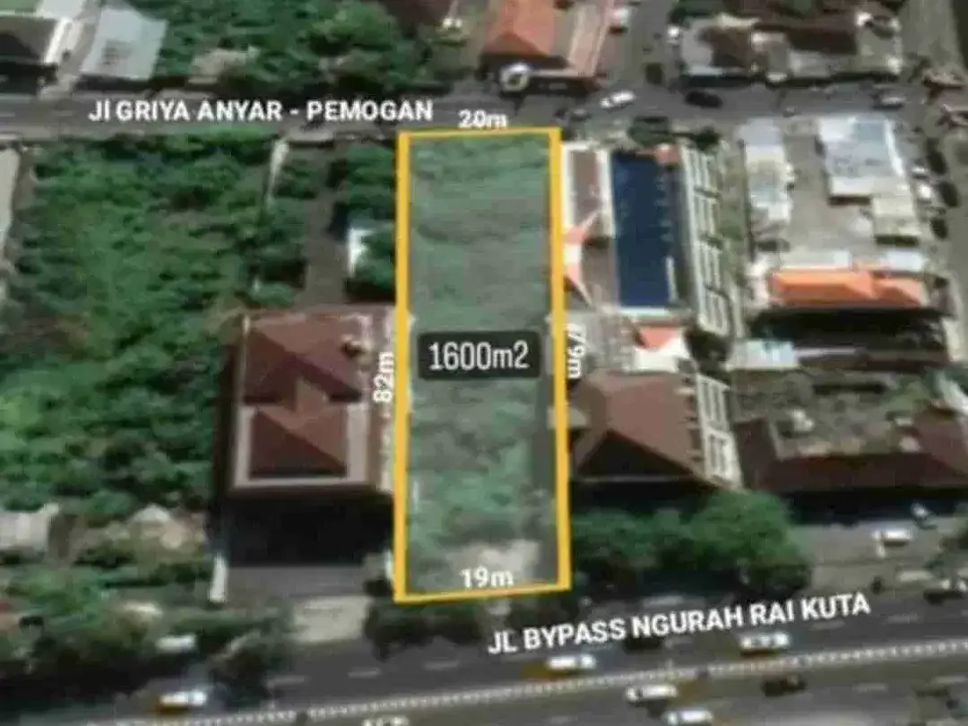 DIJUAL TANAH LUAS DI JALAN BYPAS NGURAH RAI SIMPANG DEWA RUCI KUTA BALI - Image 6 of 6