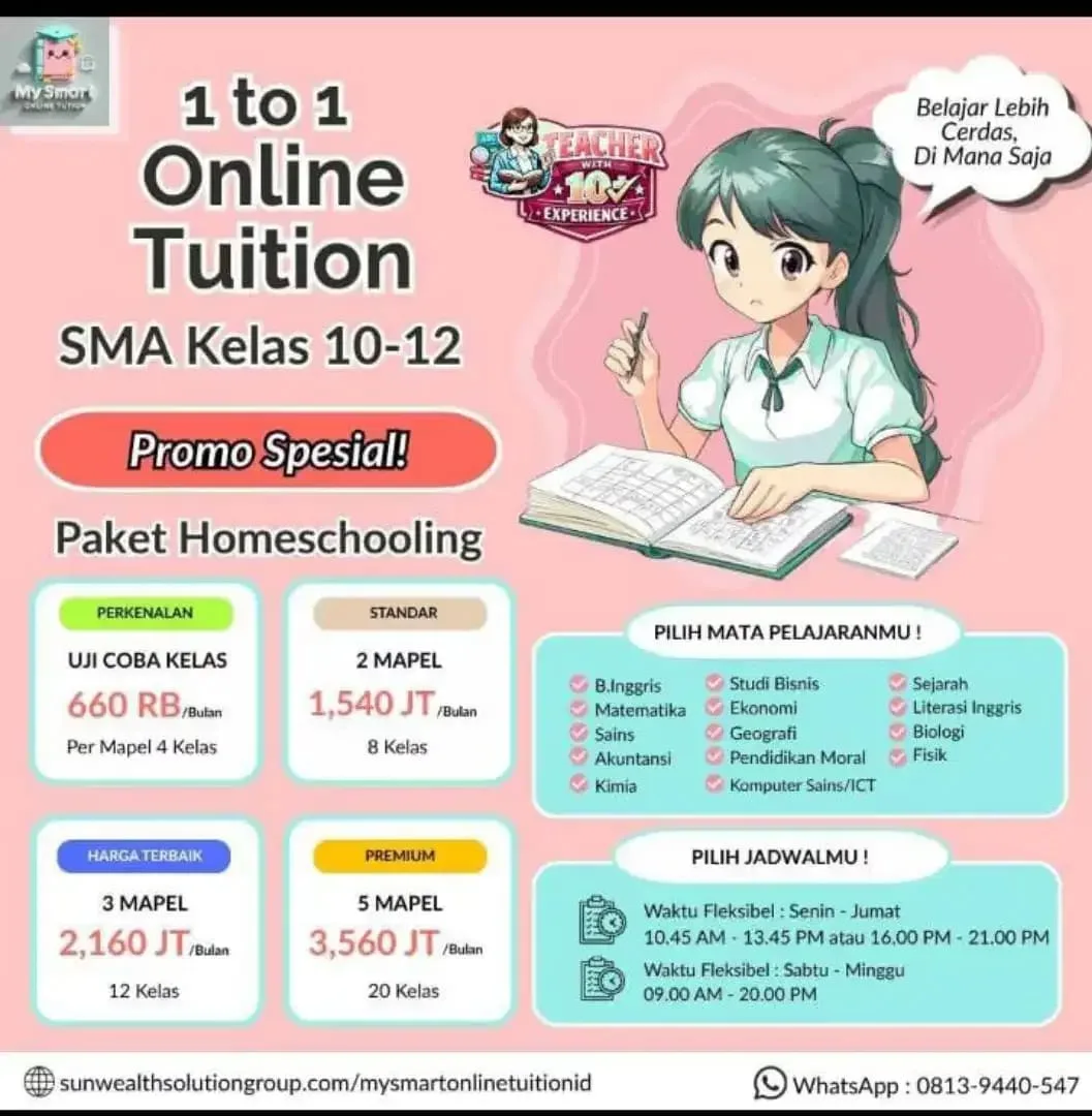 Les Online Privat Murah SD SMP SMA | Mapel Lengkap - Image 4 of 6