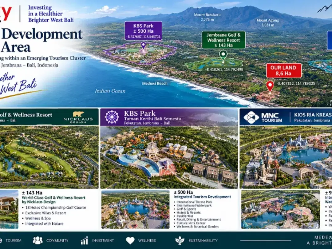 Land For Sale Medewi 8,6 HA Ocean & River Front and Mountain View - Image 8 of 10