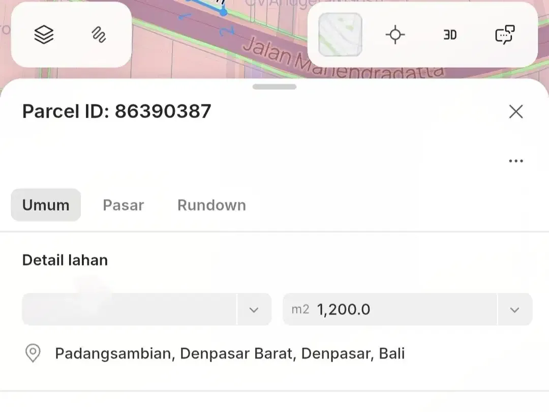 Tanah MURAH Premium Jl Mahendradatta Denpasar - Image 4 of 5