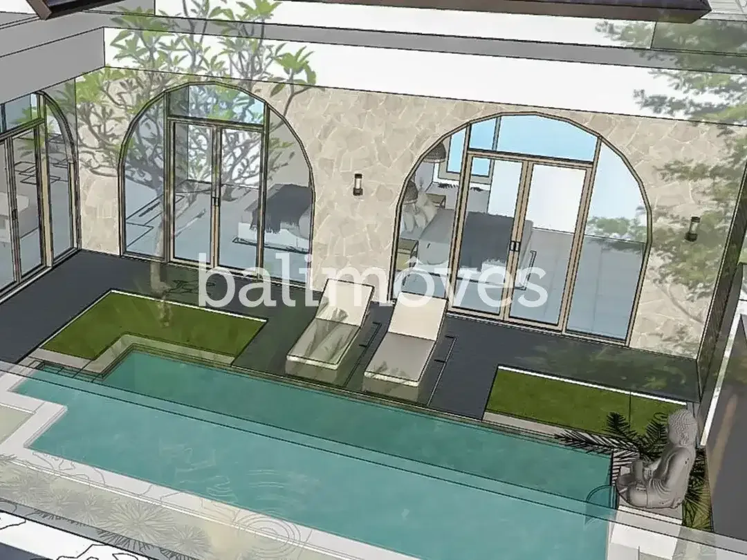 Villa Dua Kamar Tidur yang Belum Dibangun di Tepi Pantai Sanur - Image 3 of 10