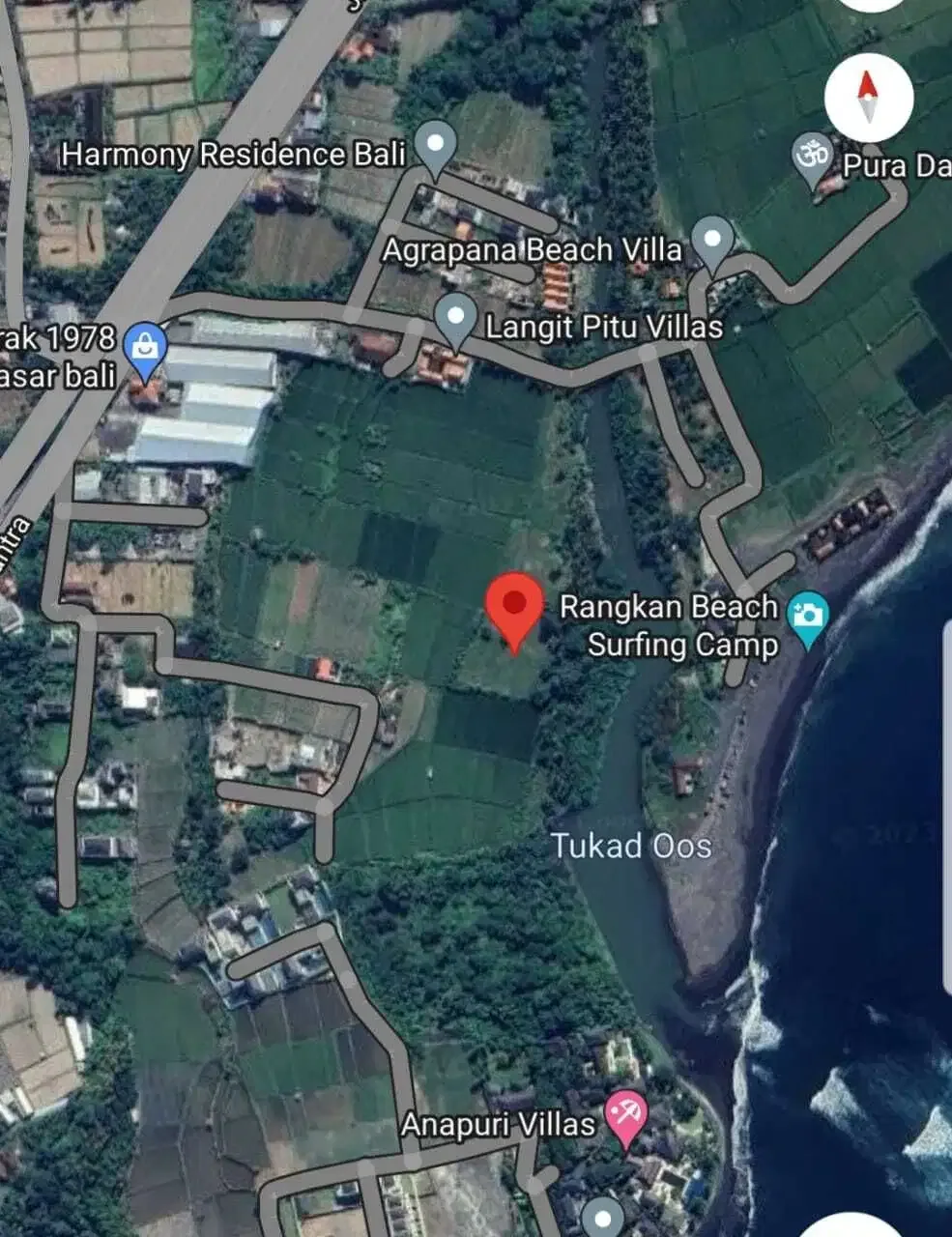 Tanah 12 are Lingkungan Villa View Pantai dan Sungai di Ketewel - Image 2 of 8