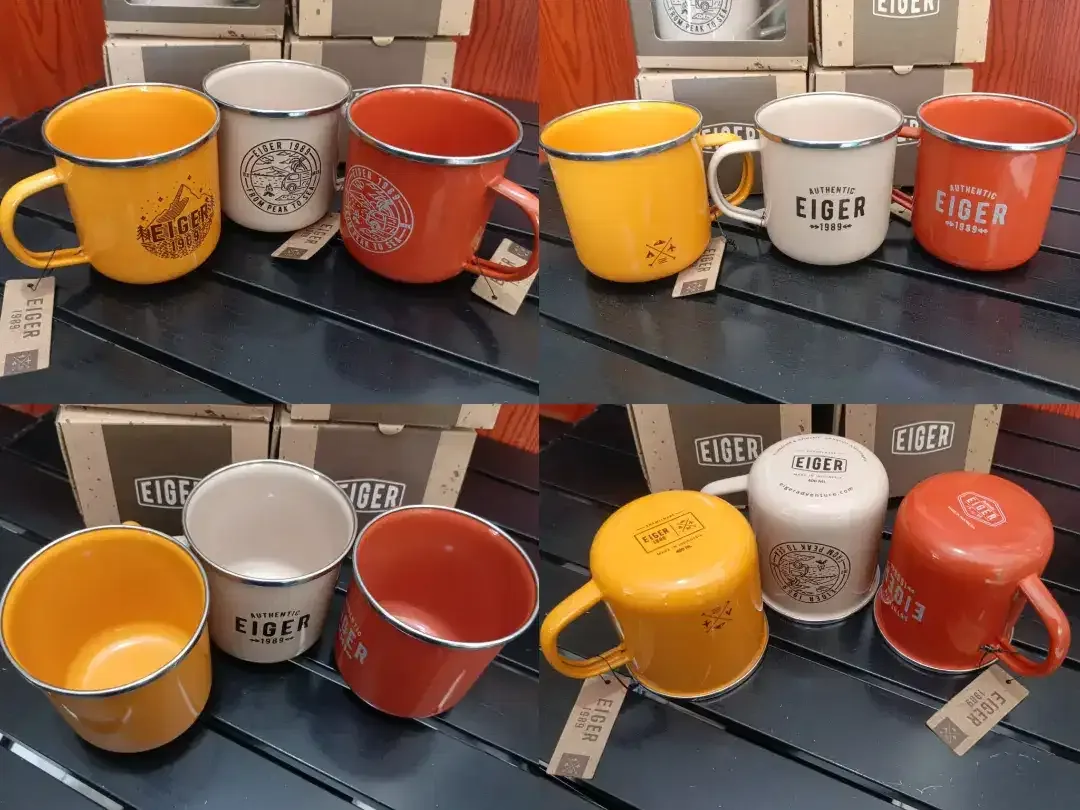 Mug Enamel EIGER DIJAMIN ORIGINAL kap 400ml bebas BPA,Bahan Stainless - Image 1 of 7