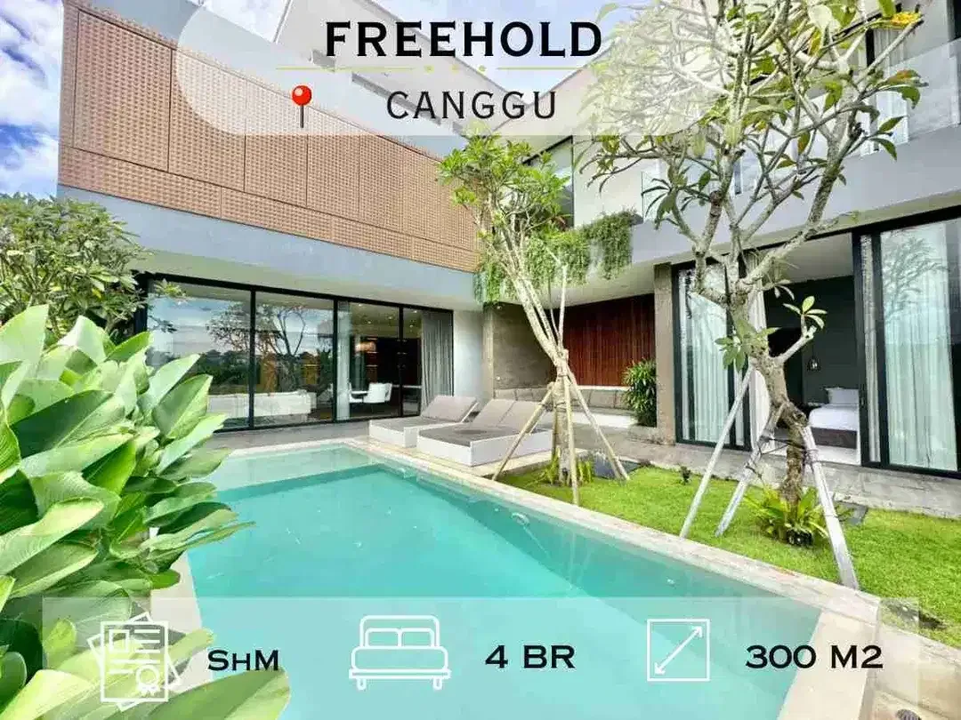 Beautiful rice field view villa for sale in berawa canggu - Image 1 of 10