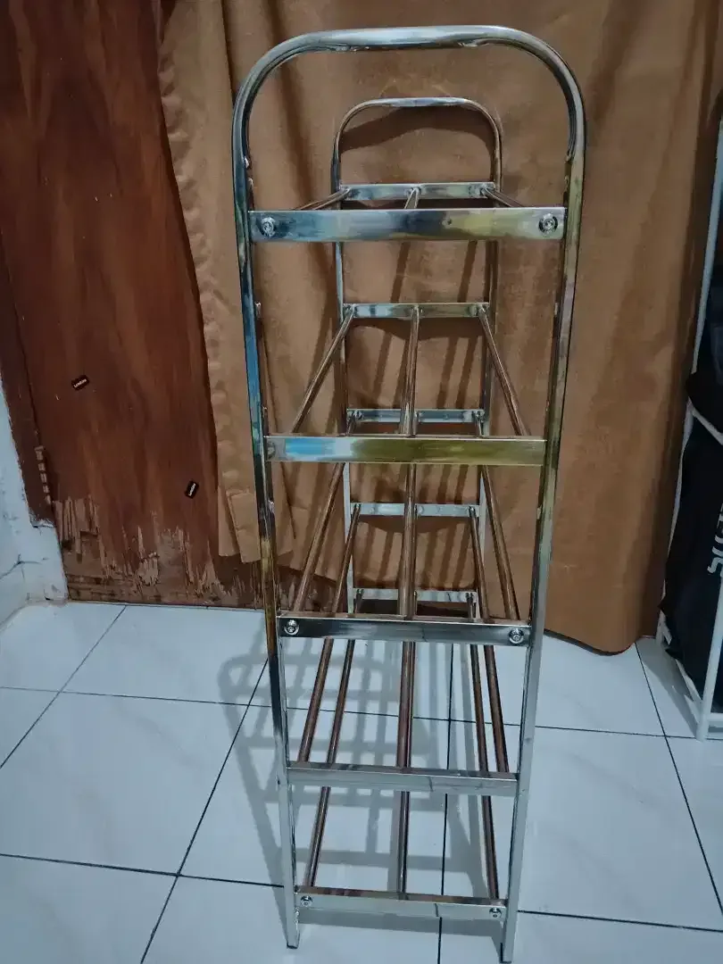 Rak Sepatu Serbaguna Stainless Steel 5susun Kuat,Kokoh,Anti Karat! - Image 3 of 5