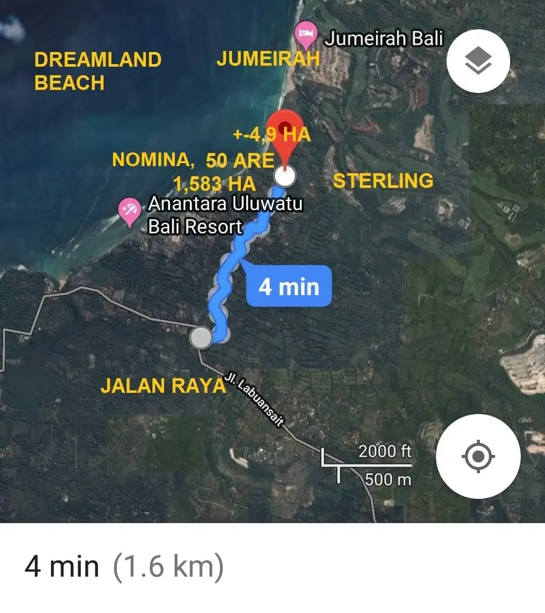 TURUN HARGA TANAH TEPI TEBING LAUT BINGIN PECATU - Image 6 of 7
