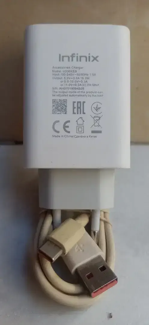 CHARGER BEKAS ASLI BAWAAN INFINIX HOTE 30 NFC, NOTE 11 NFC TIPE C - Image 3 of 3
