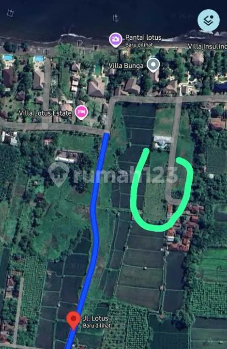 Di Jual 10 Are Lahan dengan View Pengunungan dan Dekat ke Pantai - Image 1 of 4