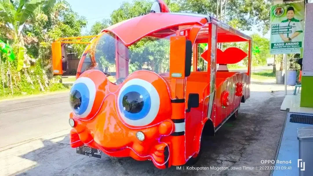 mobil odong odong model karakter kartun kereta wisata sepur mini solar - Image 4 of 10