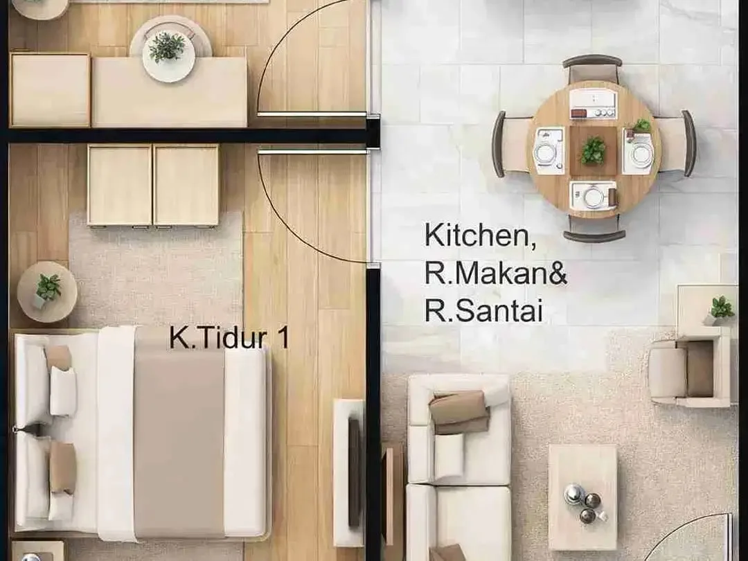 Townhouse Harga hanya 600 jutaan, Lokasi Strategis di Cargo, Denpasar Utara, Denpasar - Image 8 of 10