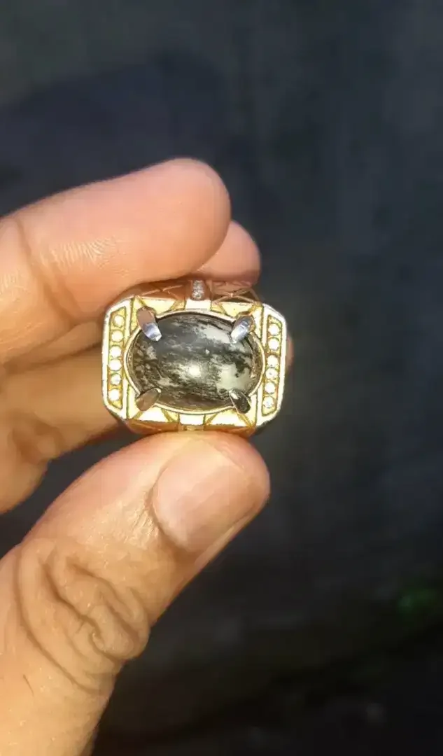 Cincin batu akik bulu monyet seraphinite - Image 6 of 10