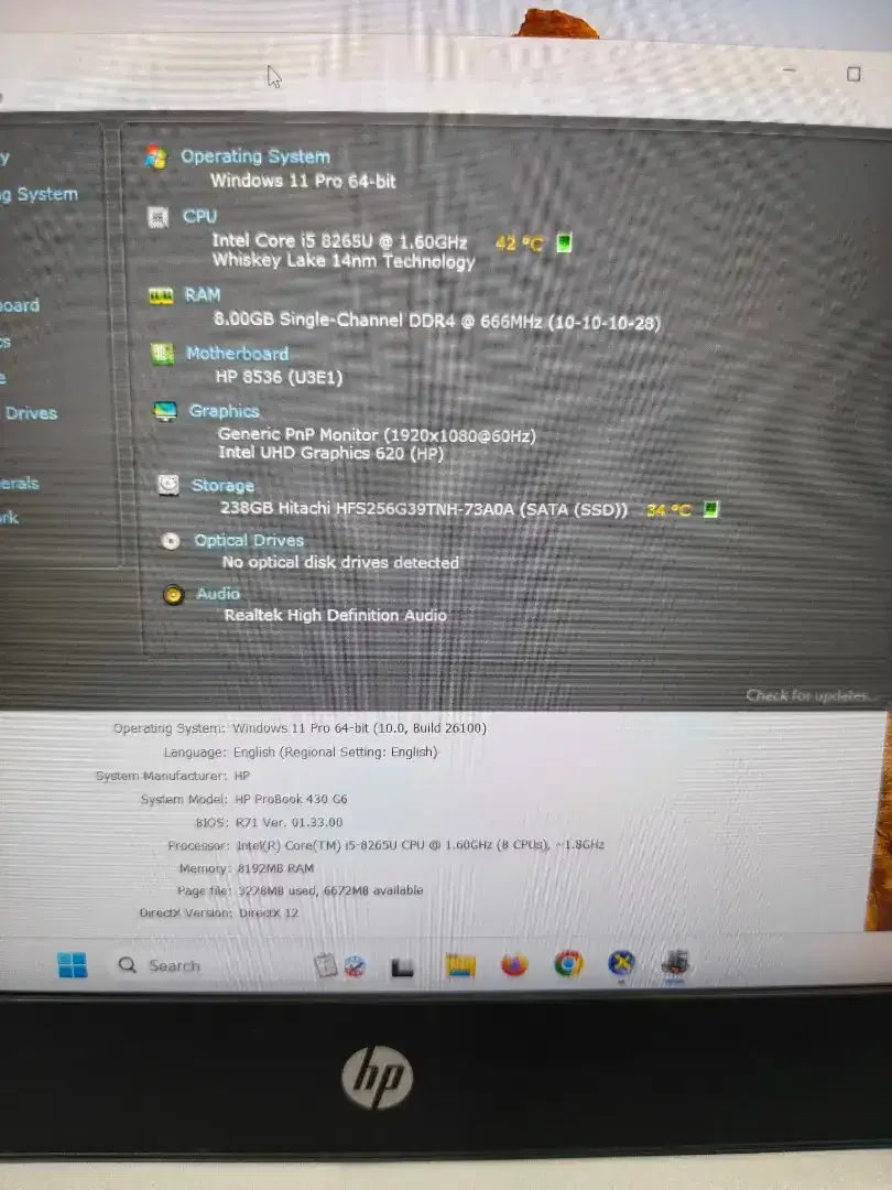 HP Probook 430 G6 intel Core i5 Gen-8 (8/256gb) MULUSS - Image 4 of 4