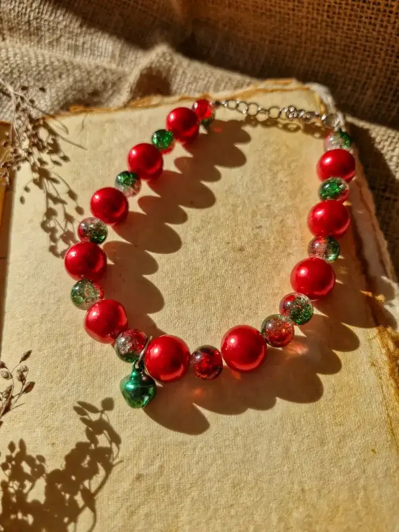 Kalung Anjing Manik Merah Mewah - Image 6 of 9