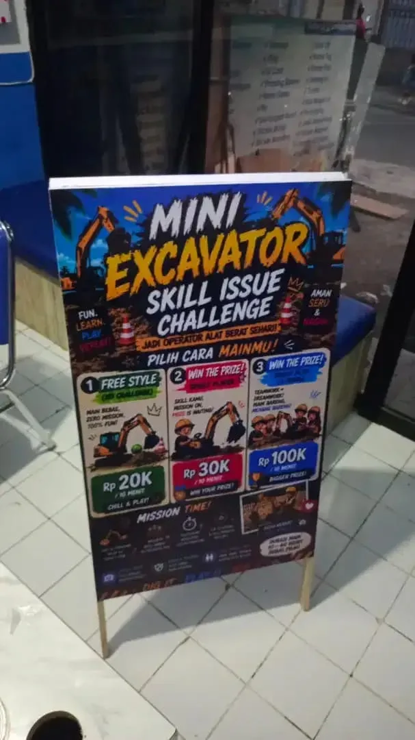 Standing banner kayu ukuran 60x100cm - Image 2 of 2