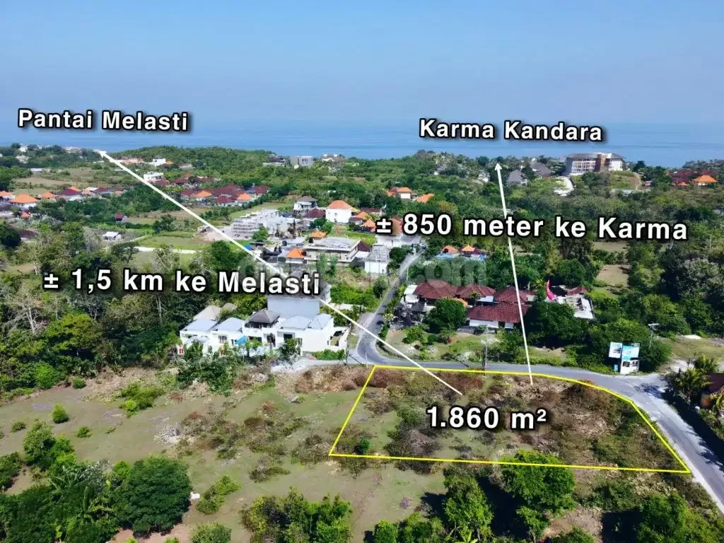 Commercial land of 1,860 in hook position for sale in Ungasan, Bali - Image 5 of 10