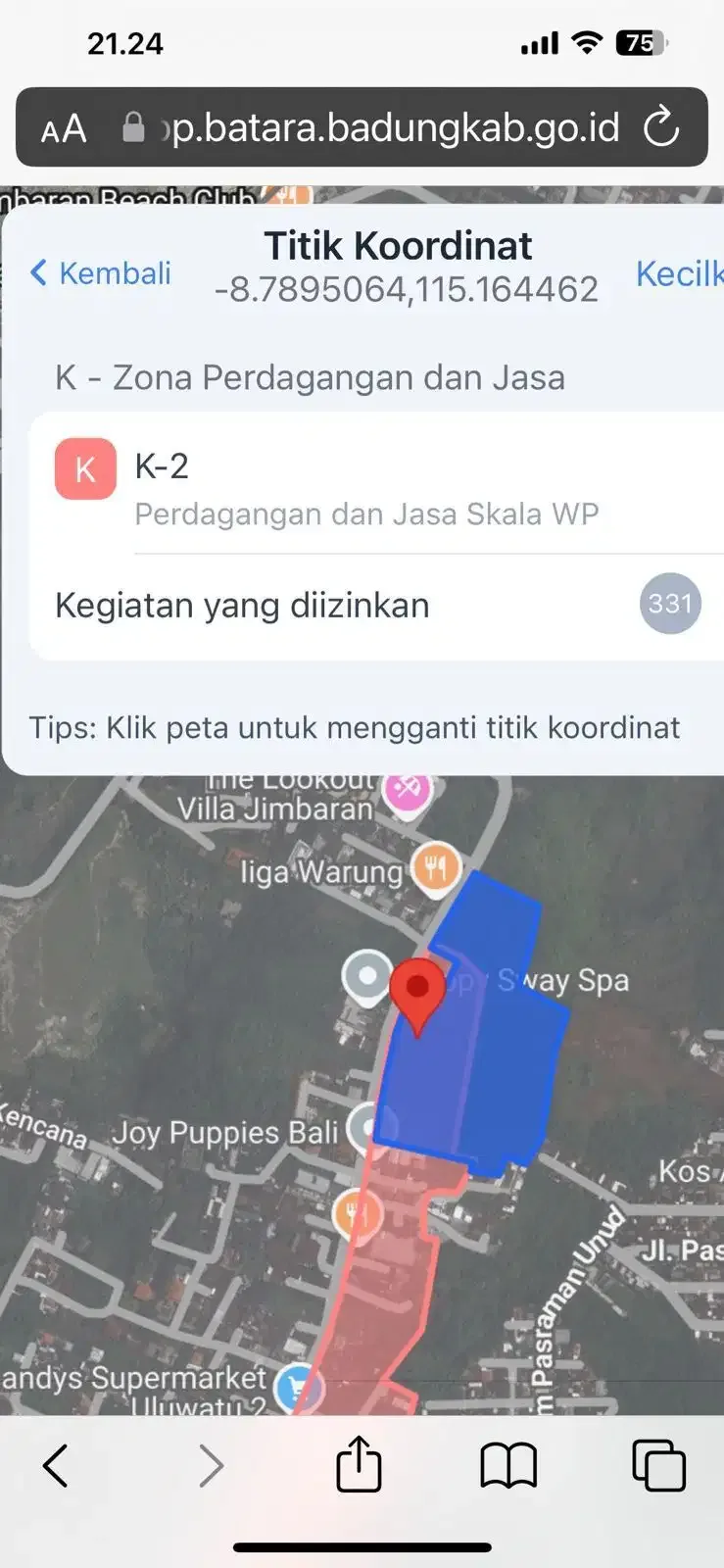 Dijual Tanah di Jalan Utama Uluwatu Jimbaran Dekat Mall Sidewalk - Image 9 of 9