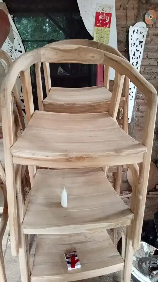 kursi cafe kursi makan selly kaki kotak bahan full kayu jati - Image 3 of 3