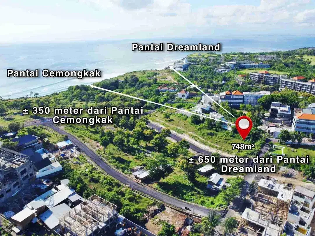 Tanah Komersil 748m² View Laut Pantai Bingin - Image 4 of 10