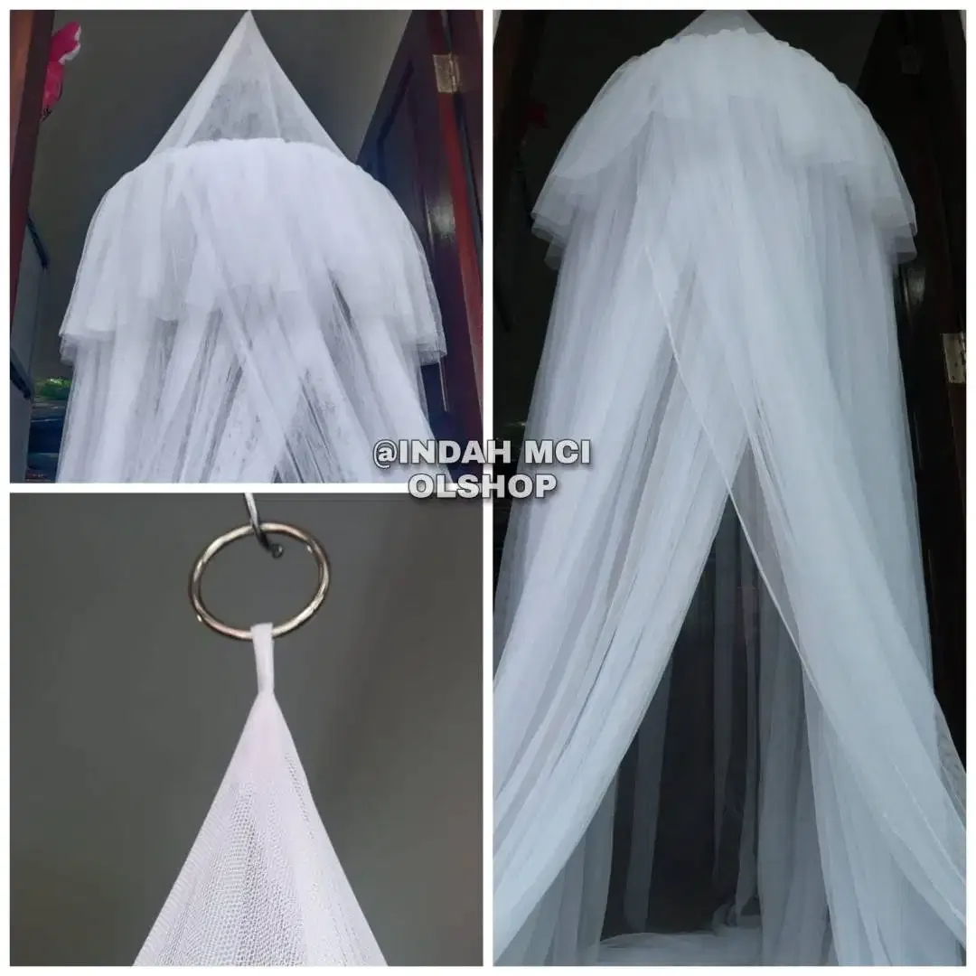 KELAMBU GANTUNG DENGAN RING BULAT BERPONI (180x200x250) - Image 2 of 2