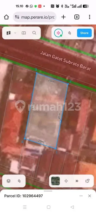 Tanah Bonus Bangunan Jalan Utama Gatot Subroto Barat - Image 2 of 4