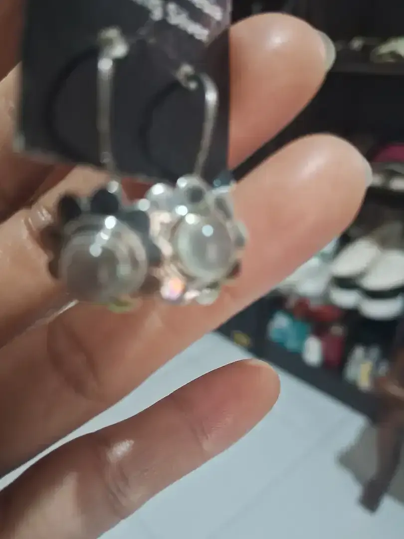 Anting wanita moonstone perak 925 - Image 2 of 5