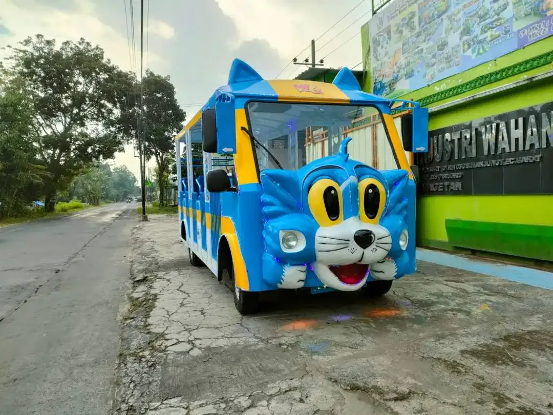 mobil odong odong model karakter kartun kereta wisata sepur mini solar - Image 3 of 10