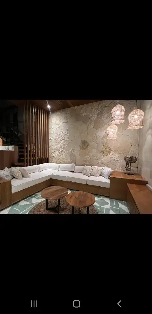 Sofa Tamu, Matras Kasur Spon Dudukan + Bantal utk Kursi Kayu / Semen - Image 4 of 5