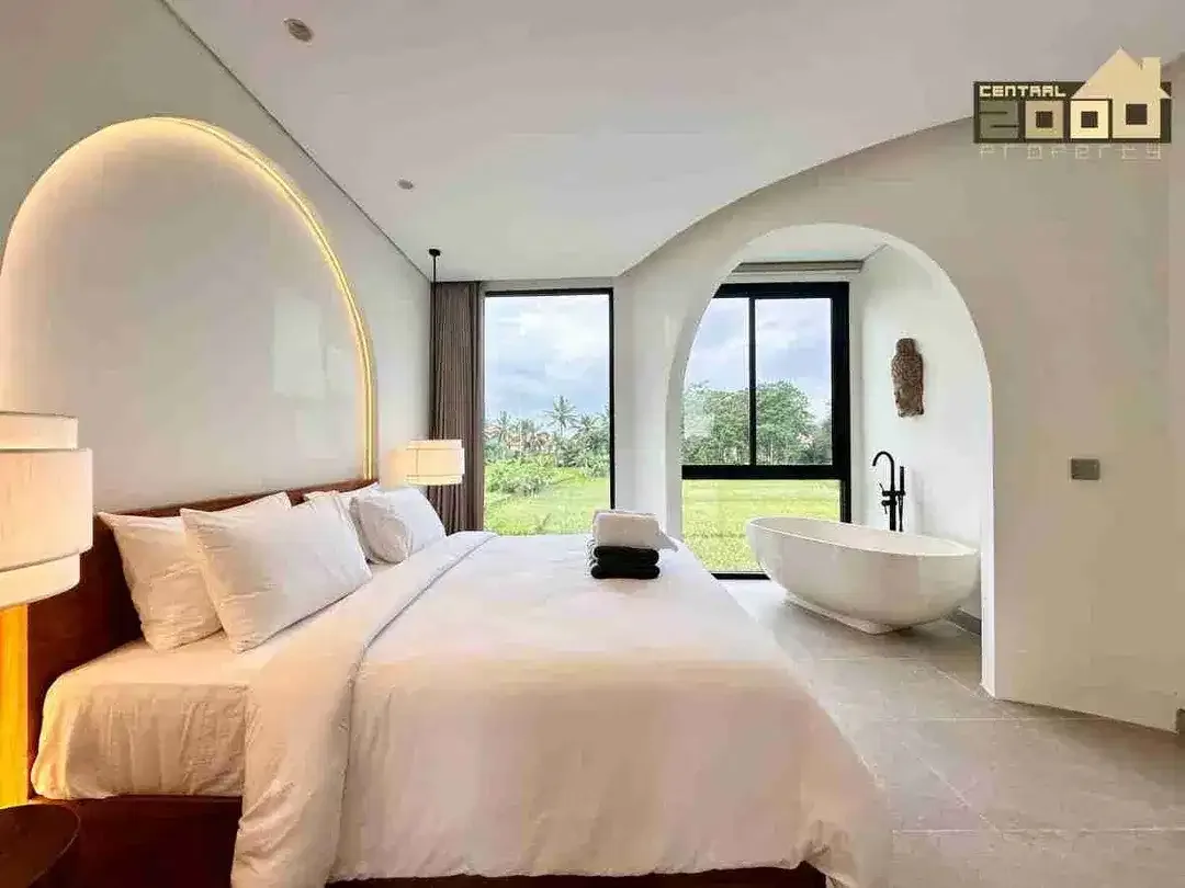 Freehold Modern Tropical Villa For Sale In Ubud With Greenzone Ricefield View - Image 6 of 10