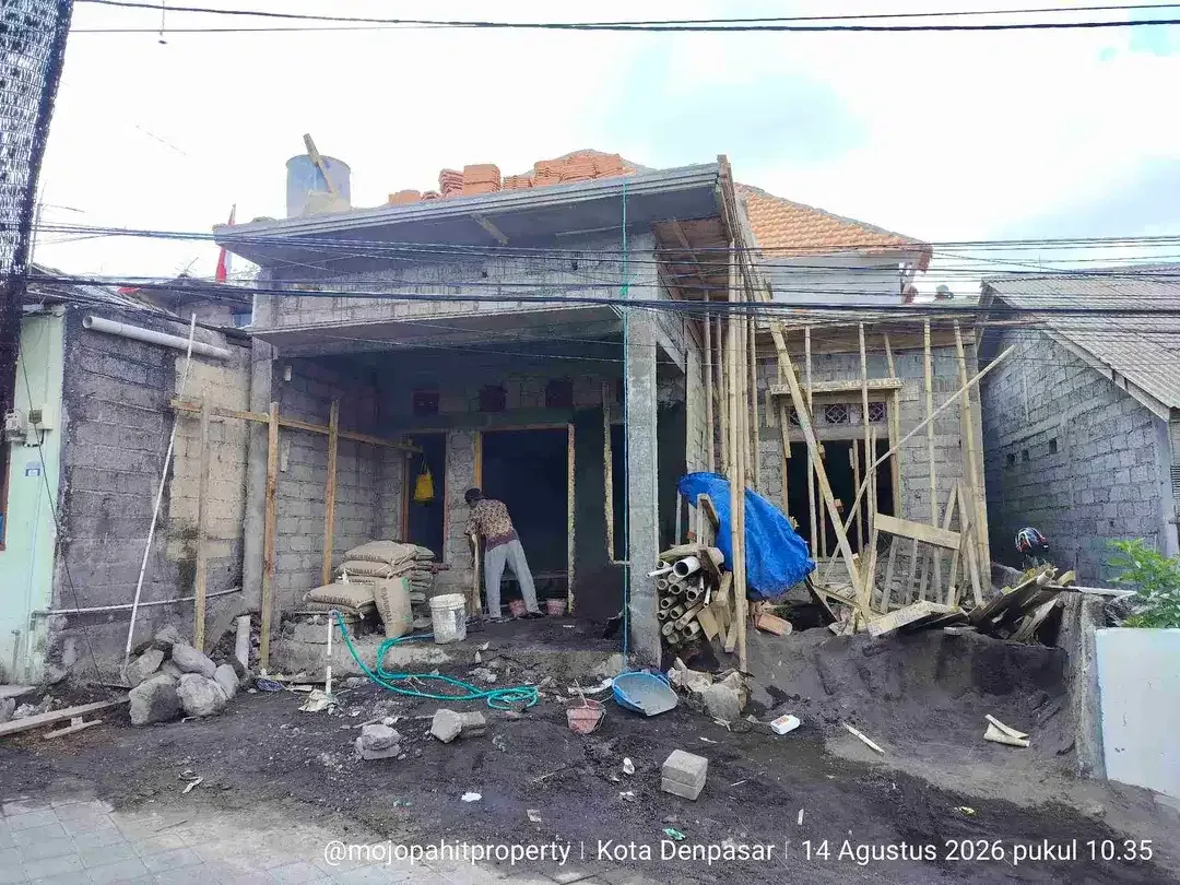 Di jual rumah baru minimalis lantai 1 dan masih proses tahap pembangunan -+ 85% di buana raya Denpasar - Image 1 of 10