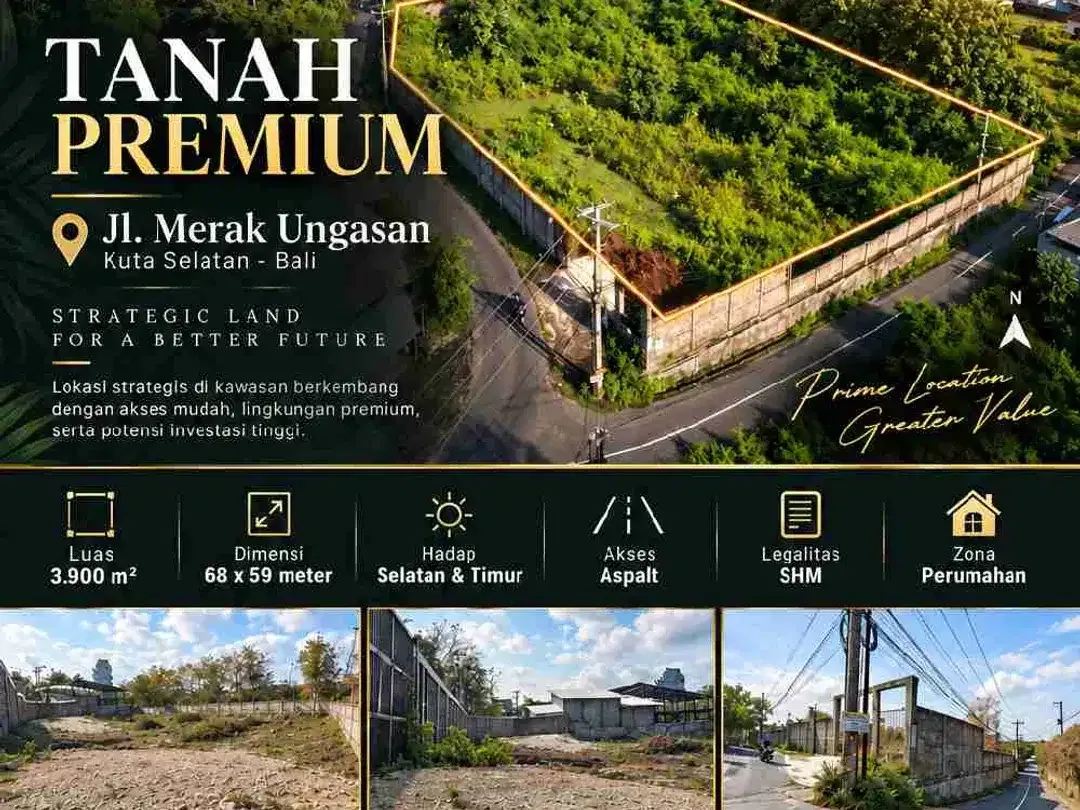 Tanah Premium Jl Merak Ungasan 10 menit ke Pantai - Image 1 of 9