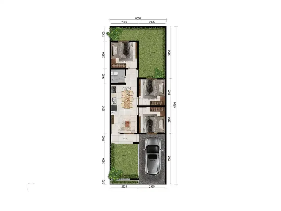 rumah baru di dharmawangsa kampial,lokasi strategis,harga murah - Image 5 of 9