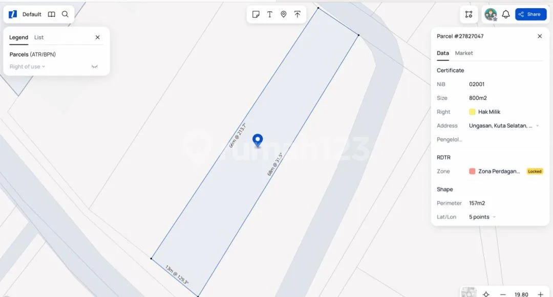 Dijual Tanah Murah Jl Utama Deretan Pepito Express Kutuh - Image 4 of 4