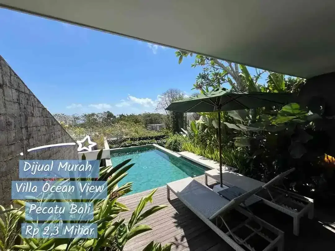 DIJUAL VILLA MODERN MINIMALIS OCEAN VIEW – PECATU, ULUWATU, BALI - Image 1 of 10