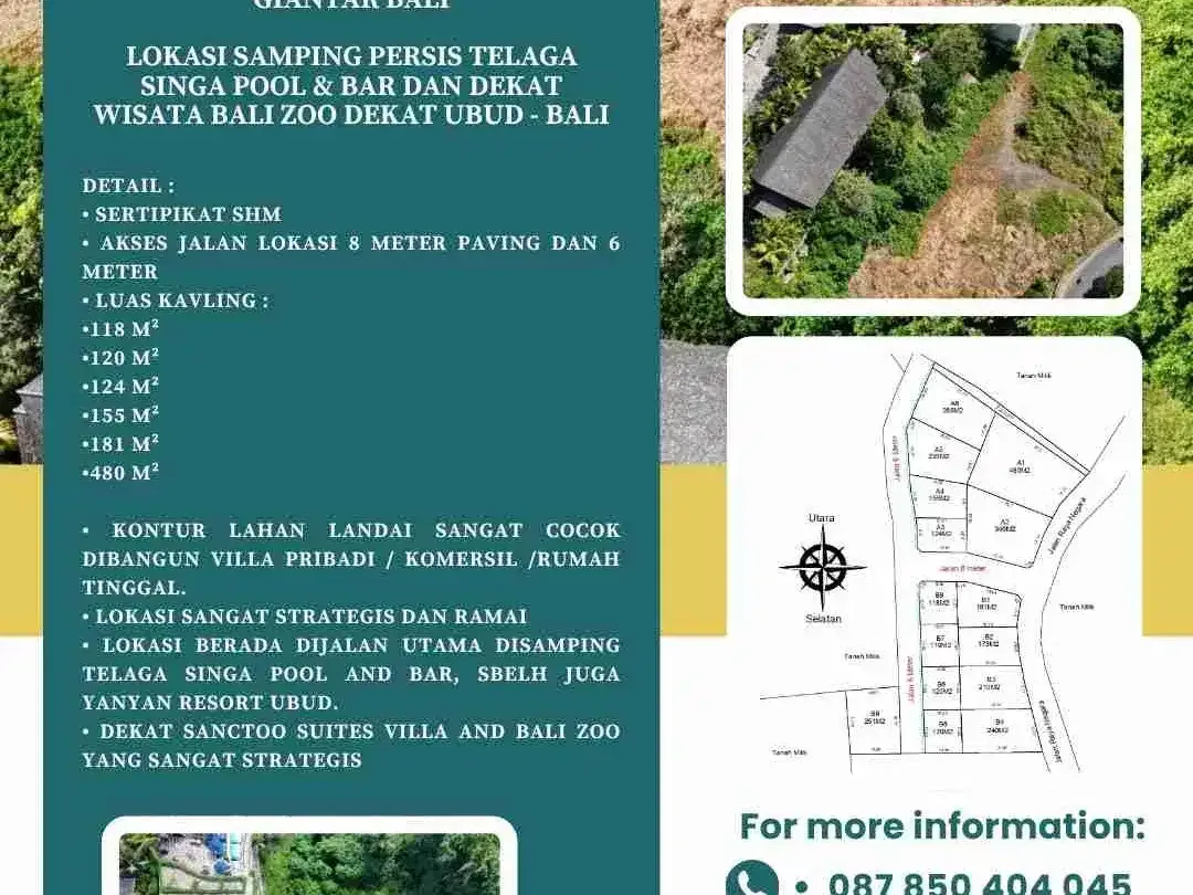DIJUAL TANAH KAVLING SINGAPADU GIANYAR BALI - Image 2 of 9