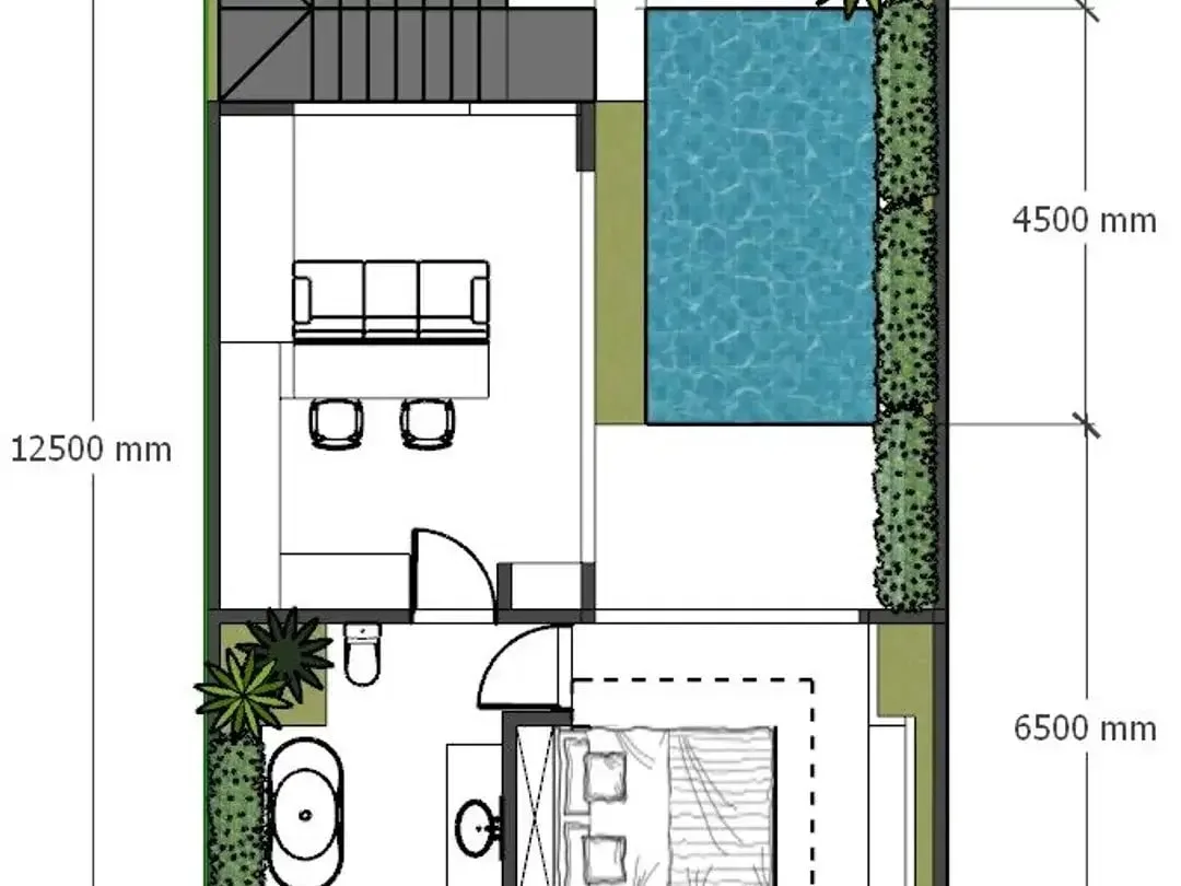 Villa Bali dekat pantai private pool bisa KPR harga 1M tanah 1 are 1Bed Hingga 3Bed - Image 9 of 10