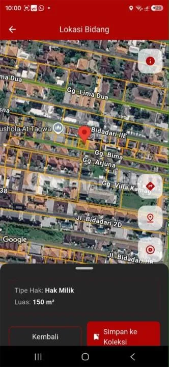 Dijual Cepat - Tanah Premium Seminyak Bidadari Lingkungan Vila - Image 3 of 4