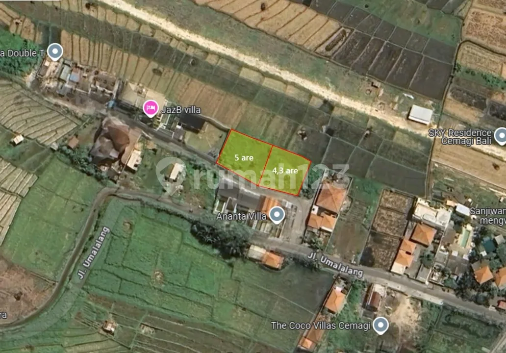 Tanah Cemagi 500 dan 430MÂ² Itr Pariwisata - Image 2 of 4