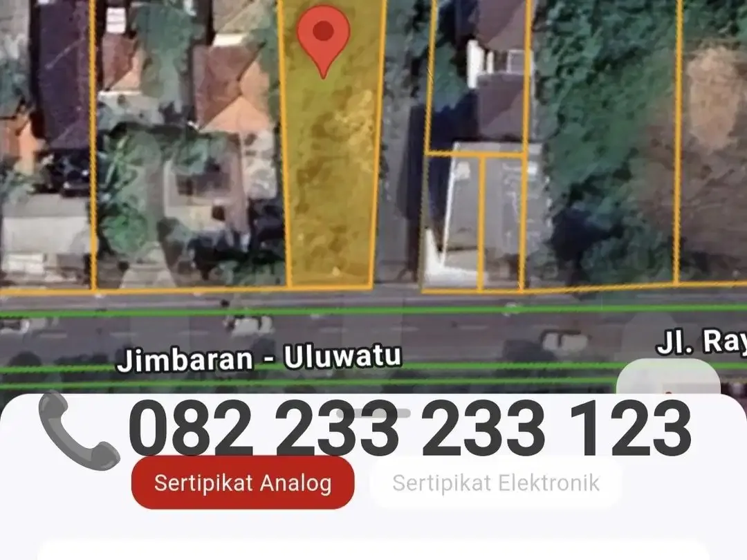 Tanah Komersial Jl Uluwatu Jimbaran dekat Sidewalk - Image 5 of 6