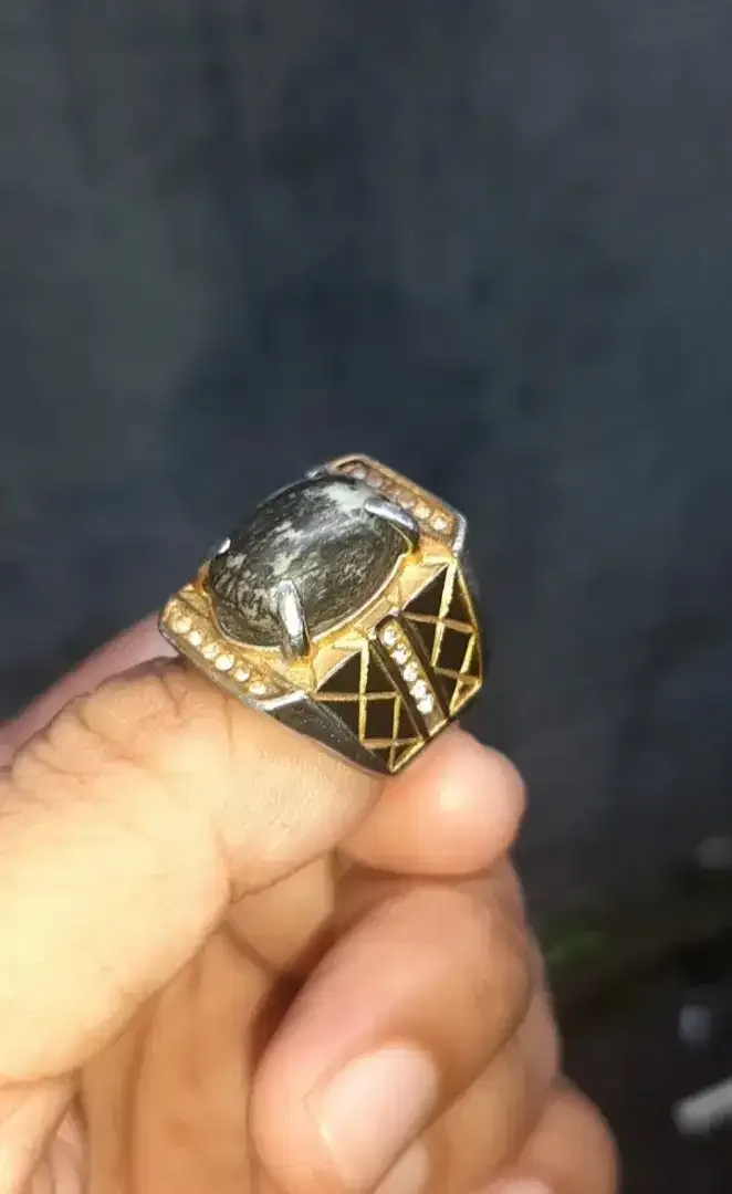 Cincin batu akik bulu monyet seraphinite - Image 5 of 10