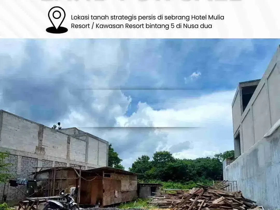 DIJUAL TANAH OCEAN VIEW BANGUNAN LANTAI 2 DENGAN KAWASAN KOMPLEK VILLA MEWAH DI NUSA DUA / SAWANGAN - BALI - Image 1 of 6