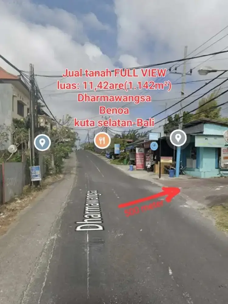 Jual tanah FULL VIEW dharmawangsa Benoa,nusa dua Bali, kawasan villa - Image 1 of 10
