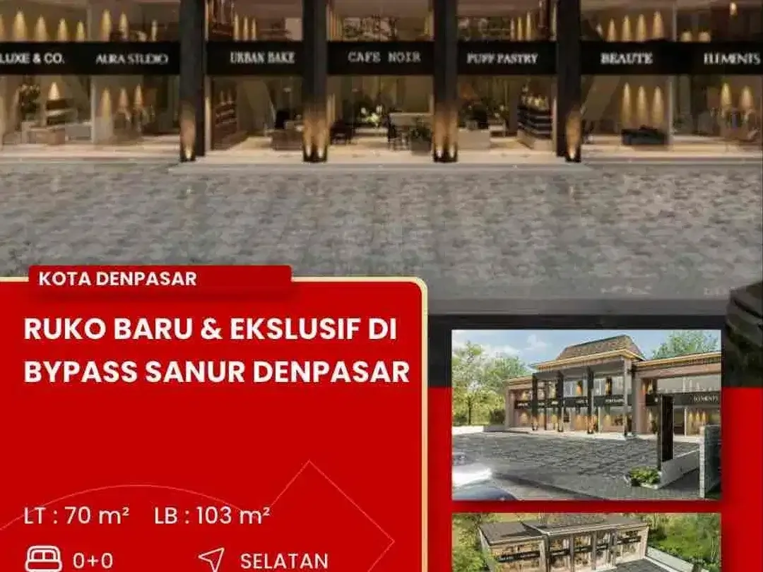 LEASEHOLD RUKO BARU DAERAH BYPASS SANUR BALI - Image 1 of 4