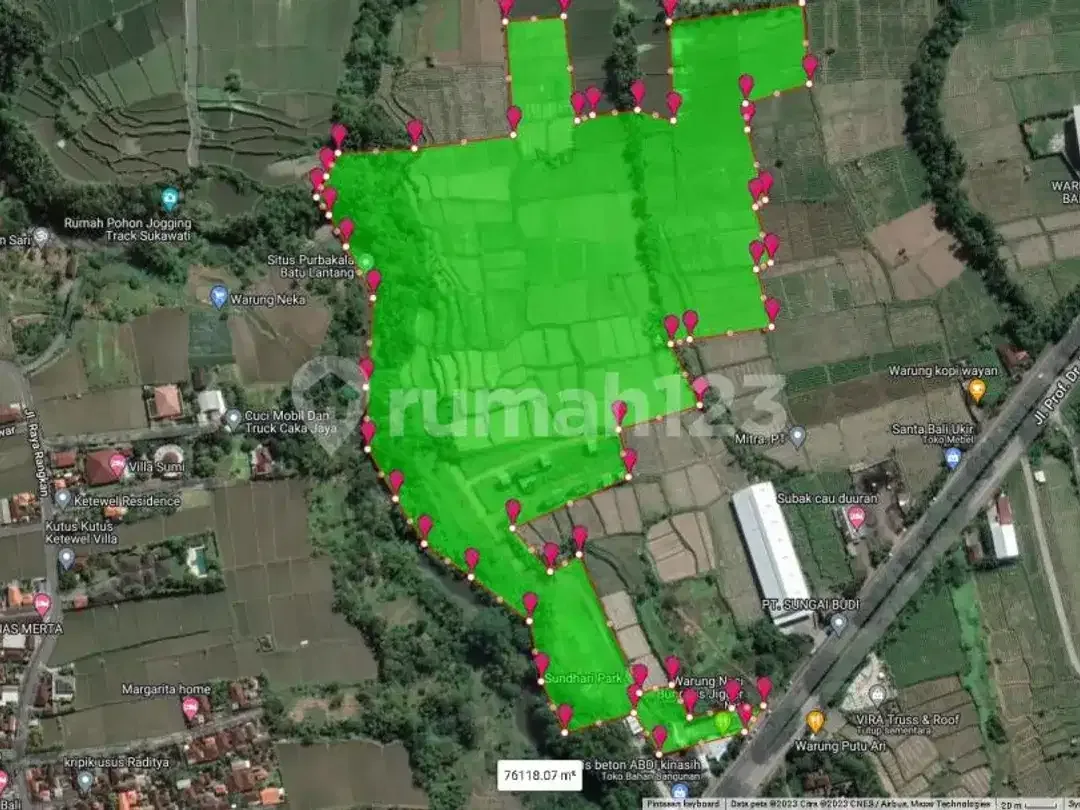 Dijual Cepat Tanah Pinggir Jalan Utama Investasi Komersial di Gianyar - Image 9 of 10
