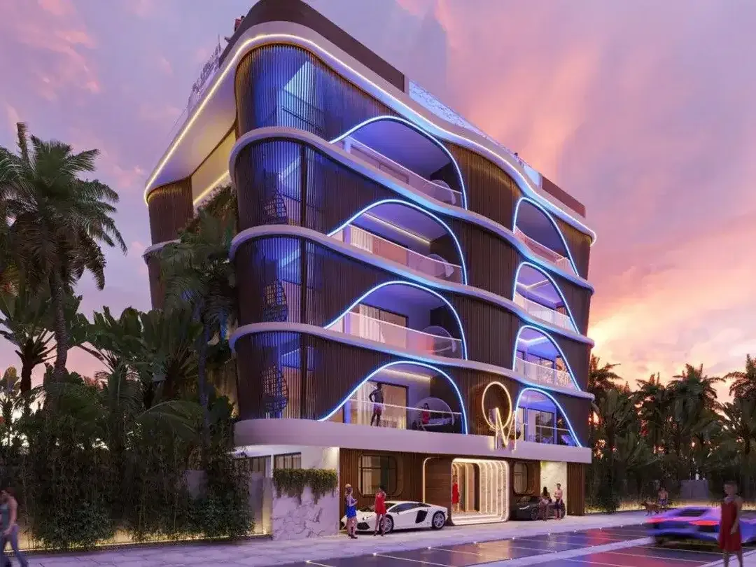 Apartemen desainer di Canggu dengan kolam infinity di rooftop! - Image 1 of 10