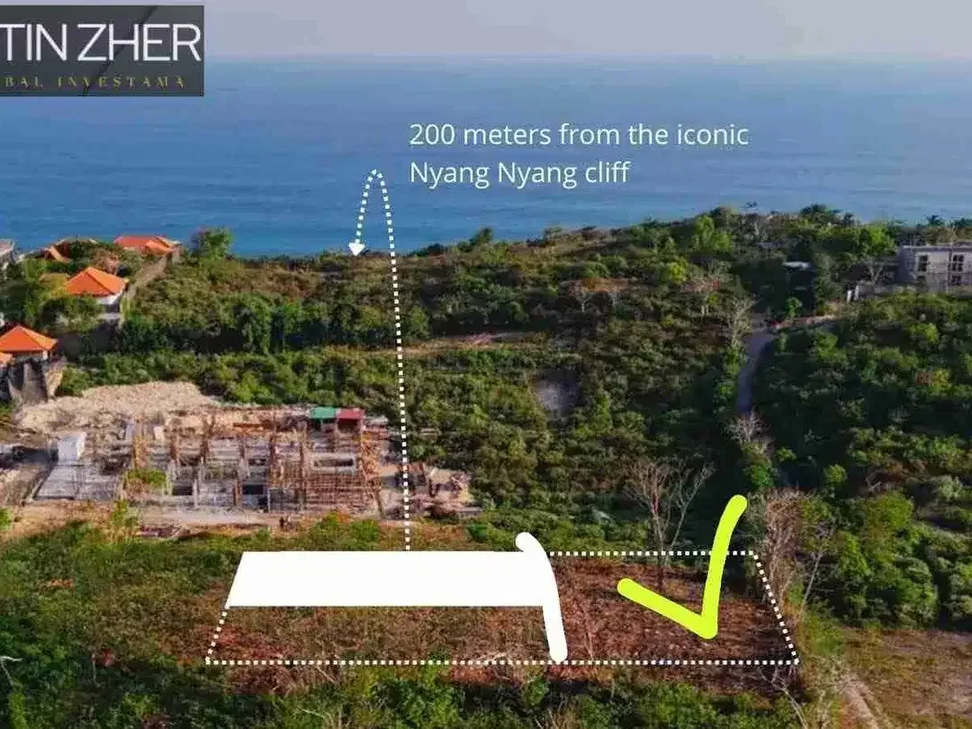 LEASE HOLD!! TANAH OCEAN VIEW 626m² NYANG NYANG. ULUWATU - Image 1 of 3