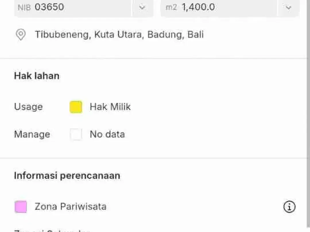 DIJUAL / FOR SALE : Tanah 14 Are, Jl. Utama Pantai Brawa, Fins Atlas Beach Club, Canggu, Berawa, Badung, Bali
300 meter Menuju Pantai Brawa Atlas Beach Club Fins Beach - Image 6 of 10