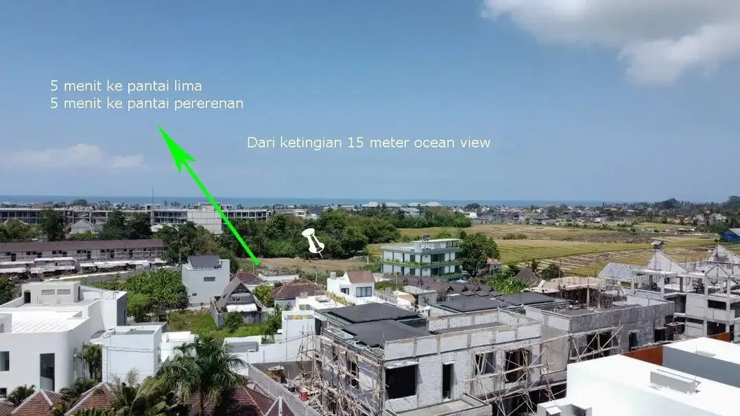 TANAH PERERENAN 800 METER PANTAI MURAH VIEW SAWAH GAK BIKIN SUSAH - Image 10 of 10