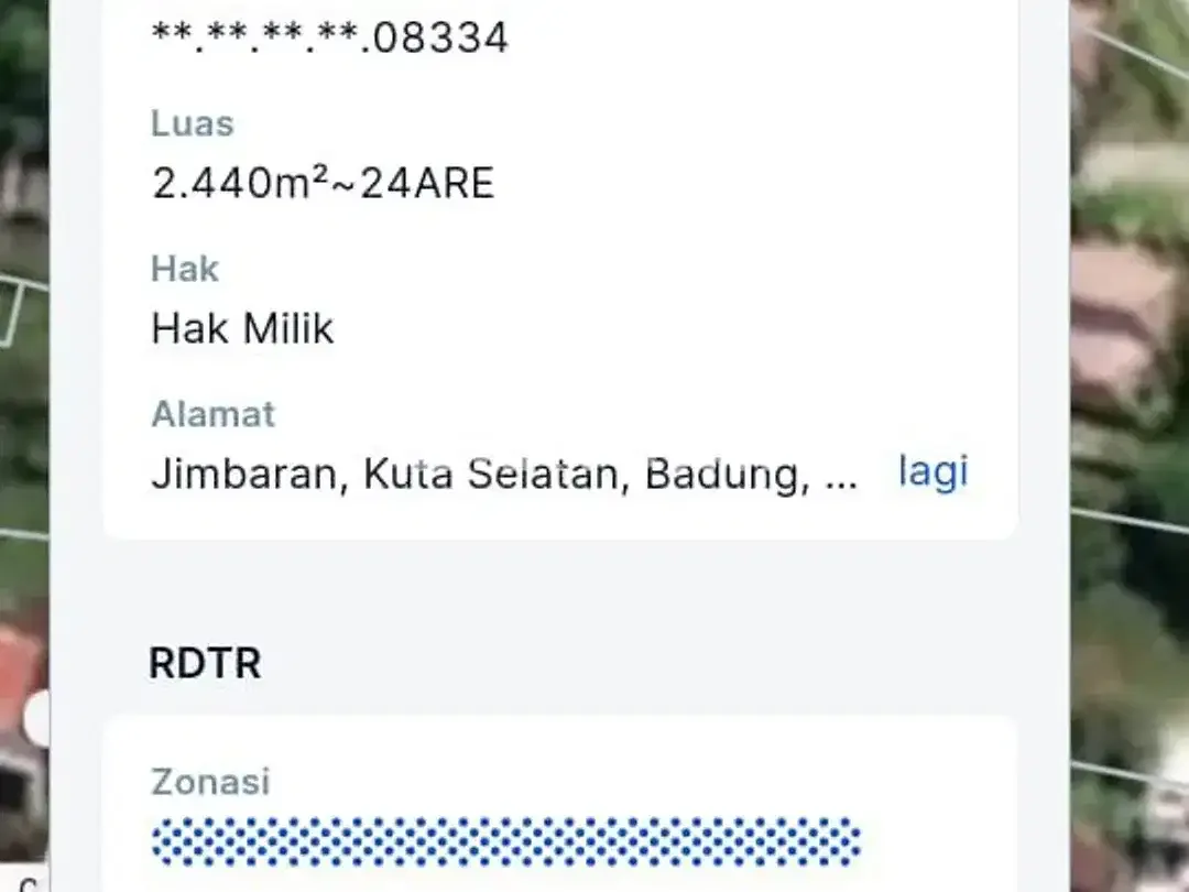 Dijual tanah super premium unblock view in Jimbaran - Image 8 of 8