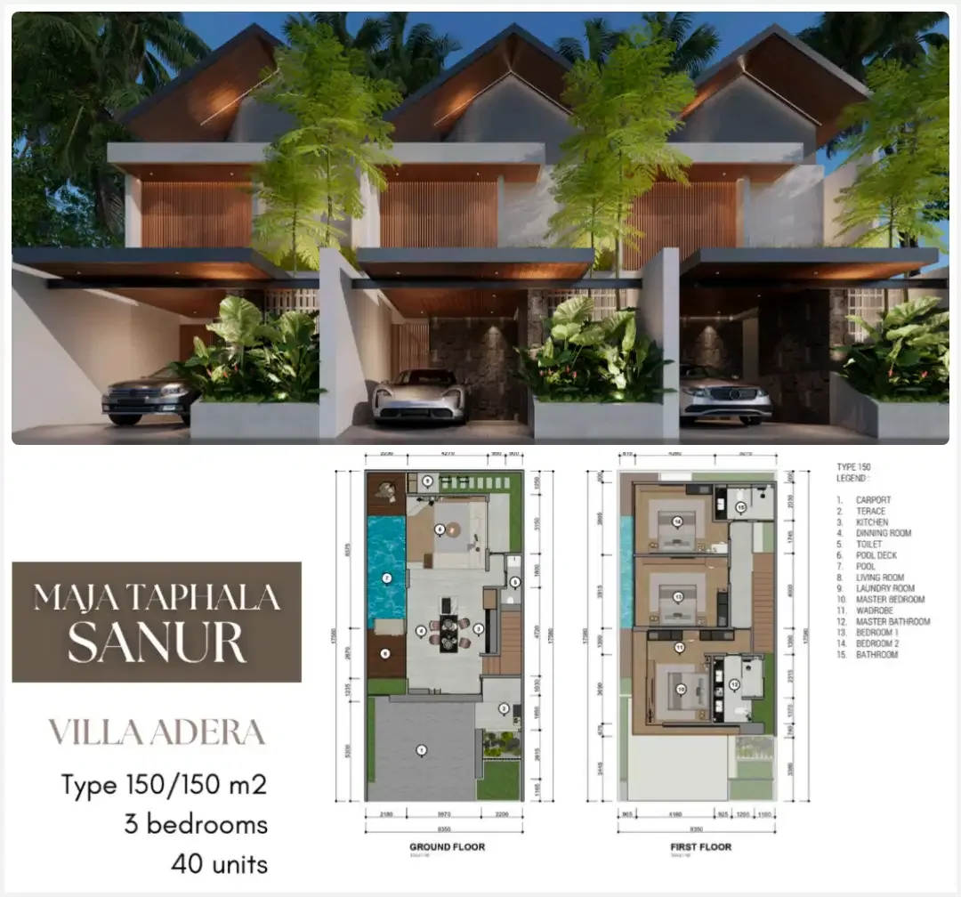 JUAL EXLUSIVE VILLA DI JL UTAMA BYPASS NGURAH RAI, DENGAN KONSEP ONEGATE & SEKURITI SYSTEM - Image 7 of 10