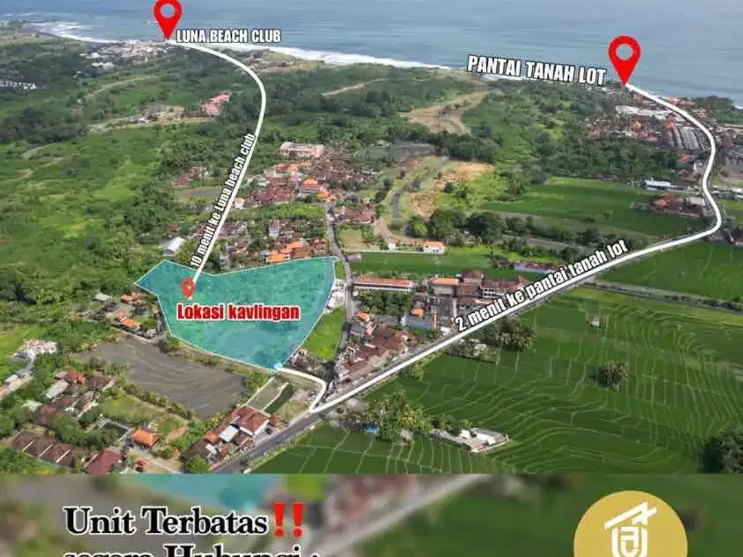 dijual tanah dekat pantai tanahlot zona pariwisata - Image 1 of 8